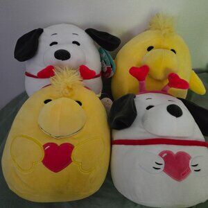 Squishmallow 8" Peanuts Snoopy and Woodstock set of 4